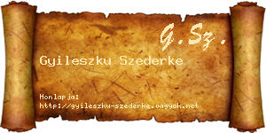 Gyileszku Szederke névjegykártya