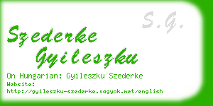 szederke gyileszku business card